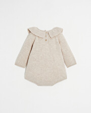 Merino wool romper Mottled beige colour  Natalys