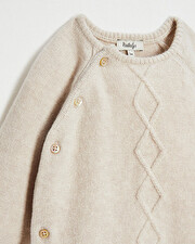 Knitted jumpsuit Mottled beige colour  Natalys
