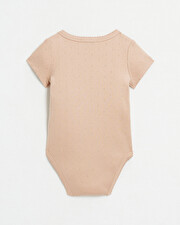 Fancy openwork crossed bodysuit Pink colour  Natalys
