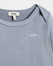 American neckline T-shirt Blue-grey colour  Natalys