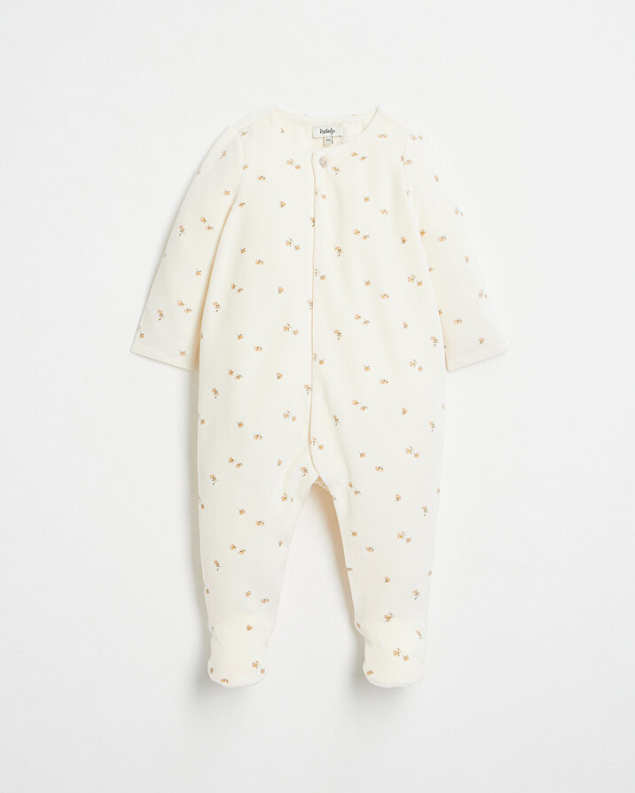 Velvet onesie Floral print  Natalys