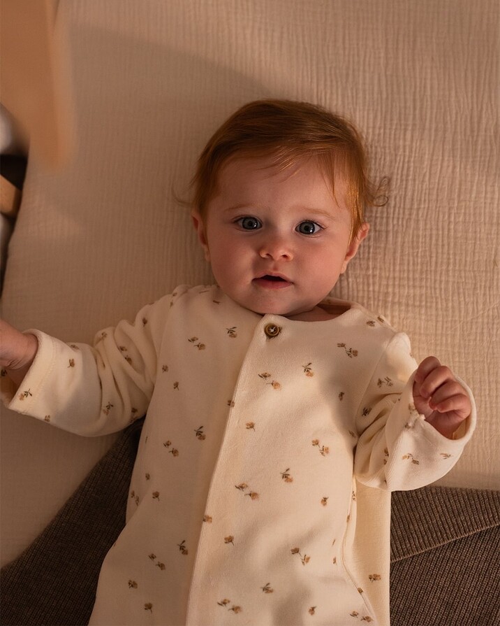 Velvet onesie Floral print  Natalys