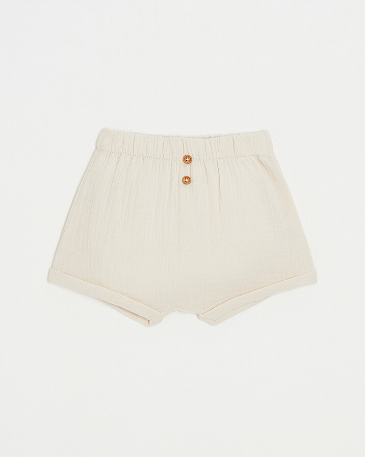 Cotton gauze shorts Beige colour Natalys