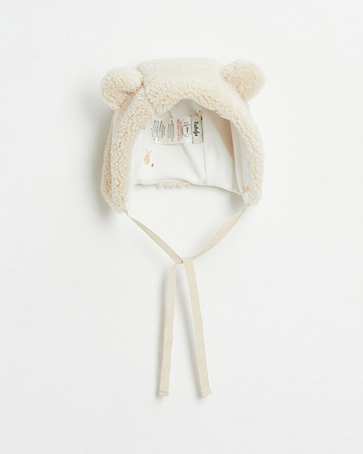 Faux fur hat Natural colour  Natalys
