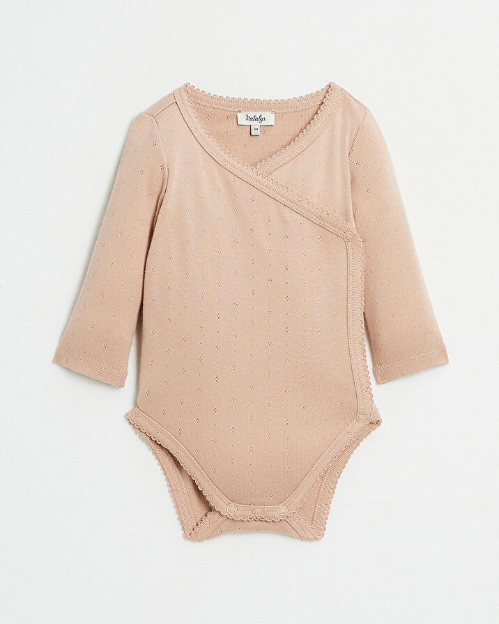 Openwork crossed bodysuit Pink colour Natalys