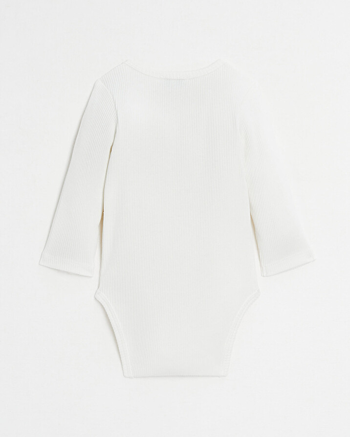 Crossed long-sleeved bodysuit Off-white colour  Natalys