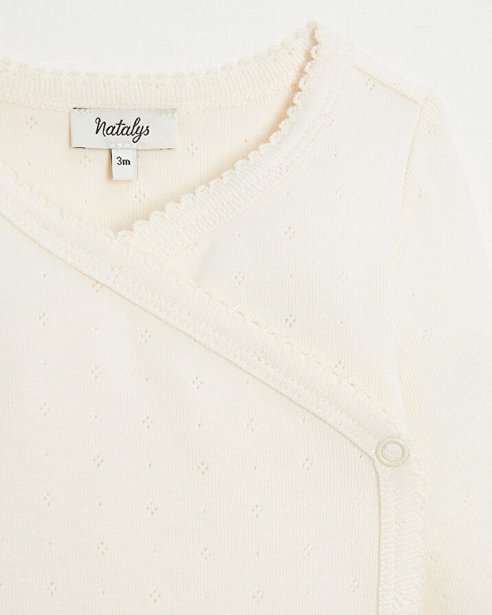 Fancy crossed bodysuit Chalk colour Natalys