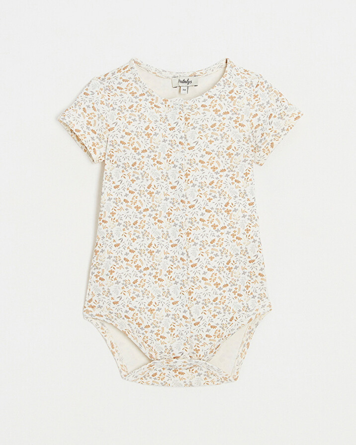 Short-sleeved bodysuit Floral print  Natalys