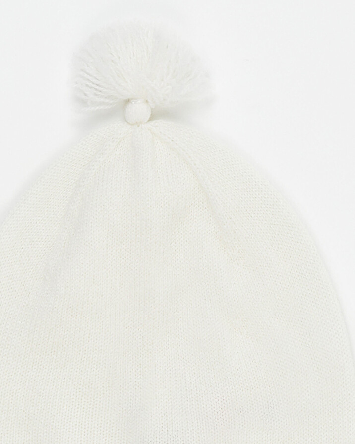 Merino wool hat Off-white colour  Natalys