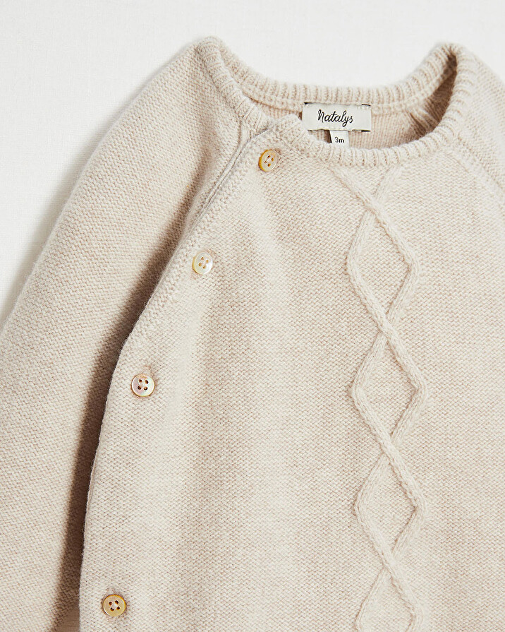 Knitted jumpsuit Mottled beige colour  Natalys