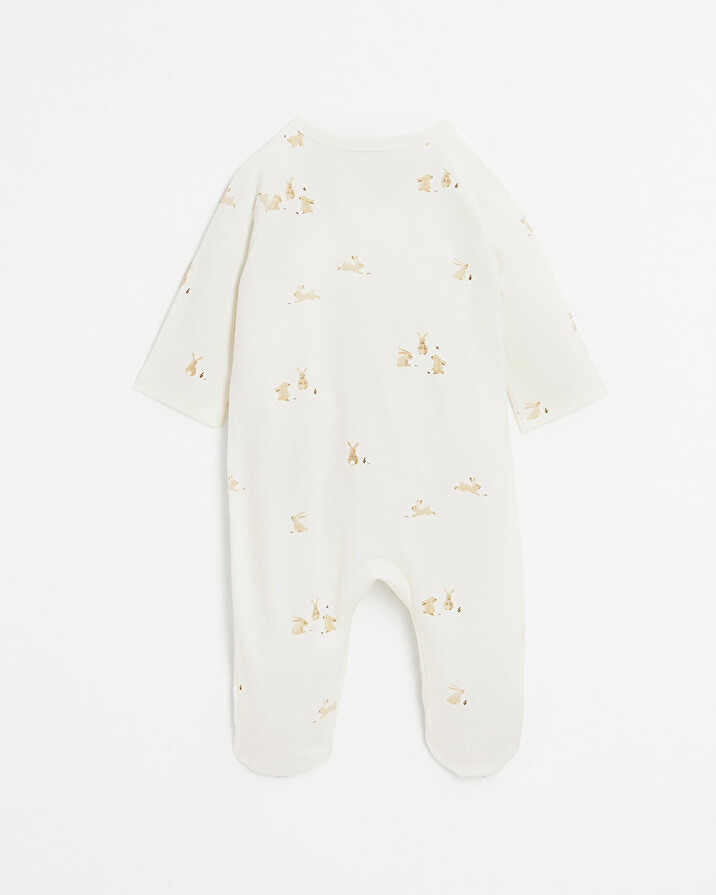 Crossed onesie Bunny print  Natalys