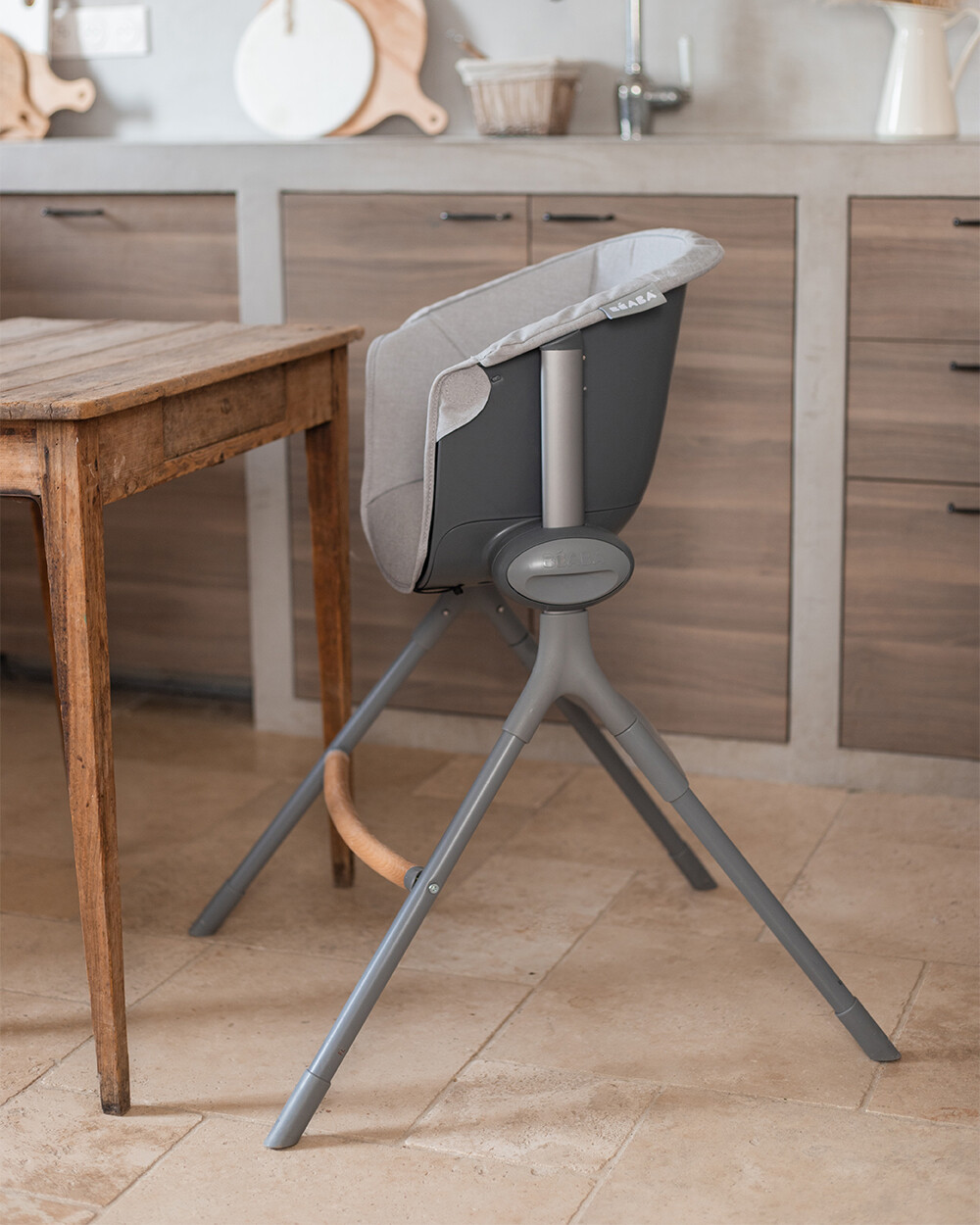 Junior Up&Down high chair seat cushion Grey colour  B&eacute;aba