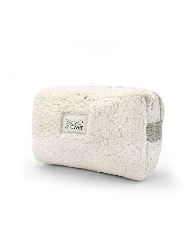 Camila toiletry bag Ecru sheepskin  Babyshower