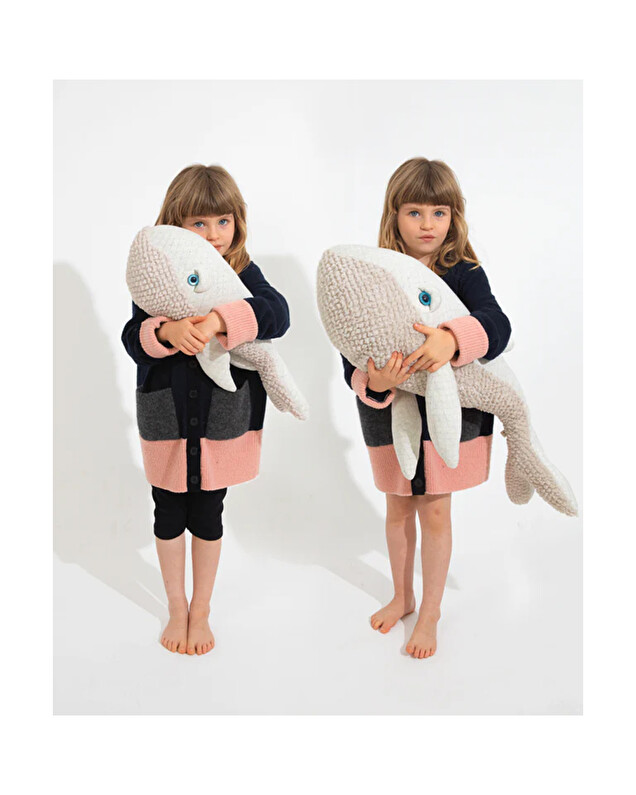 56 cm whale plush Original colours  Bigstuffed