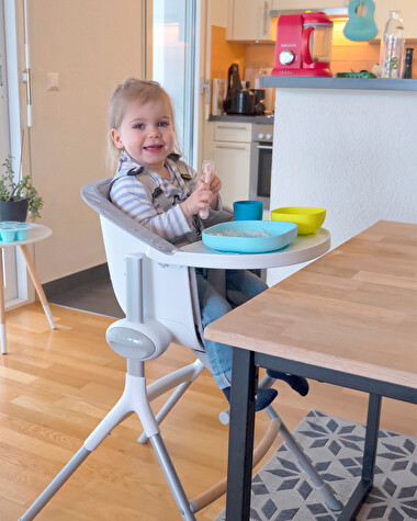 Up&Down high chair seat cushion Grey colour  B&eacute;aba