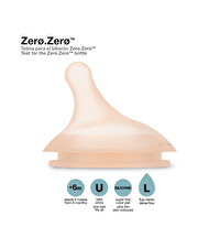 Set of 2 Zer&oslash; teats.Zer&oslash; Dense flow  Suavinex