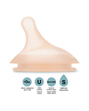 Set of 2 Zer&oslash; teats.Zer&oslash; Slow flow  Suavinex