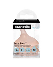 Set of 2 Zer&oslash; teats.Zer&oslash; Average flow  Suavinex