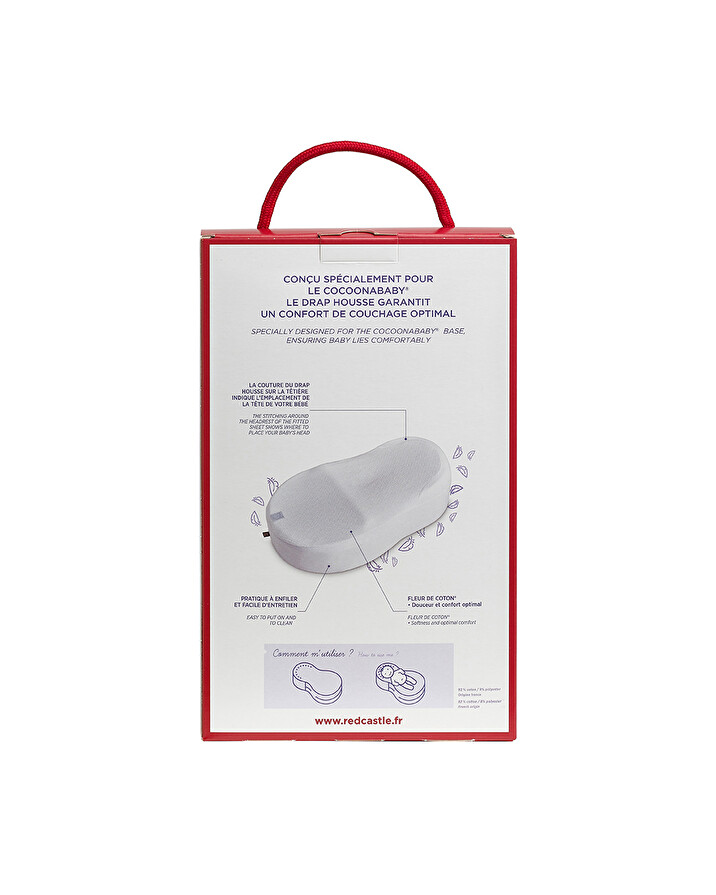 Cocoonababy fitted sheet White  Red Castle