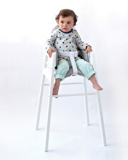 High chair cushion Grey/white  Candide