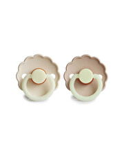 Set of 2 Daisy Night latex pacifiers Crescent/cream  Frigg