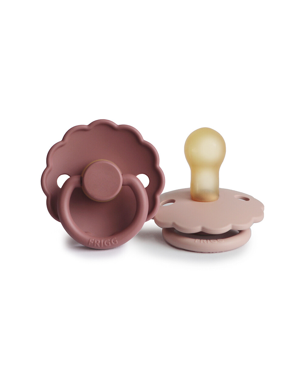 Set of 2 Daisy latex pacifiers Colour blush/woodchuck  Frigg
