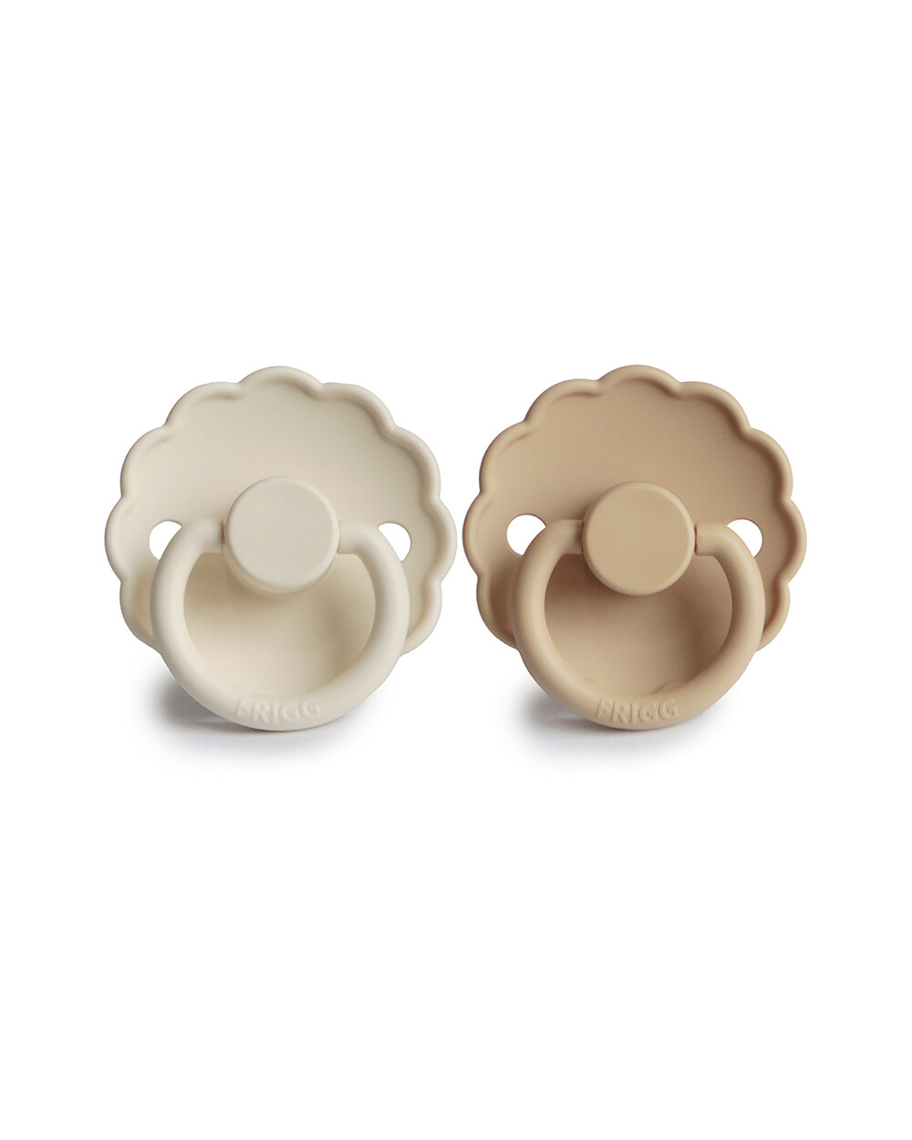 Set of 2 Daisy silicone pacifiers Cream/creissant  Frigg
