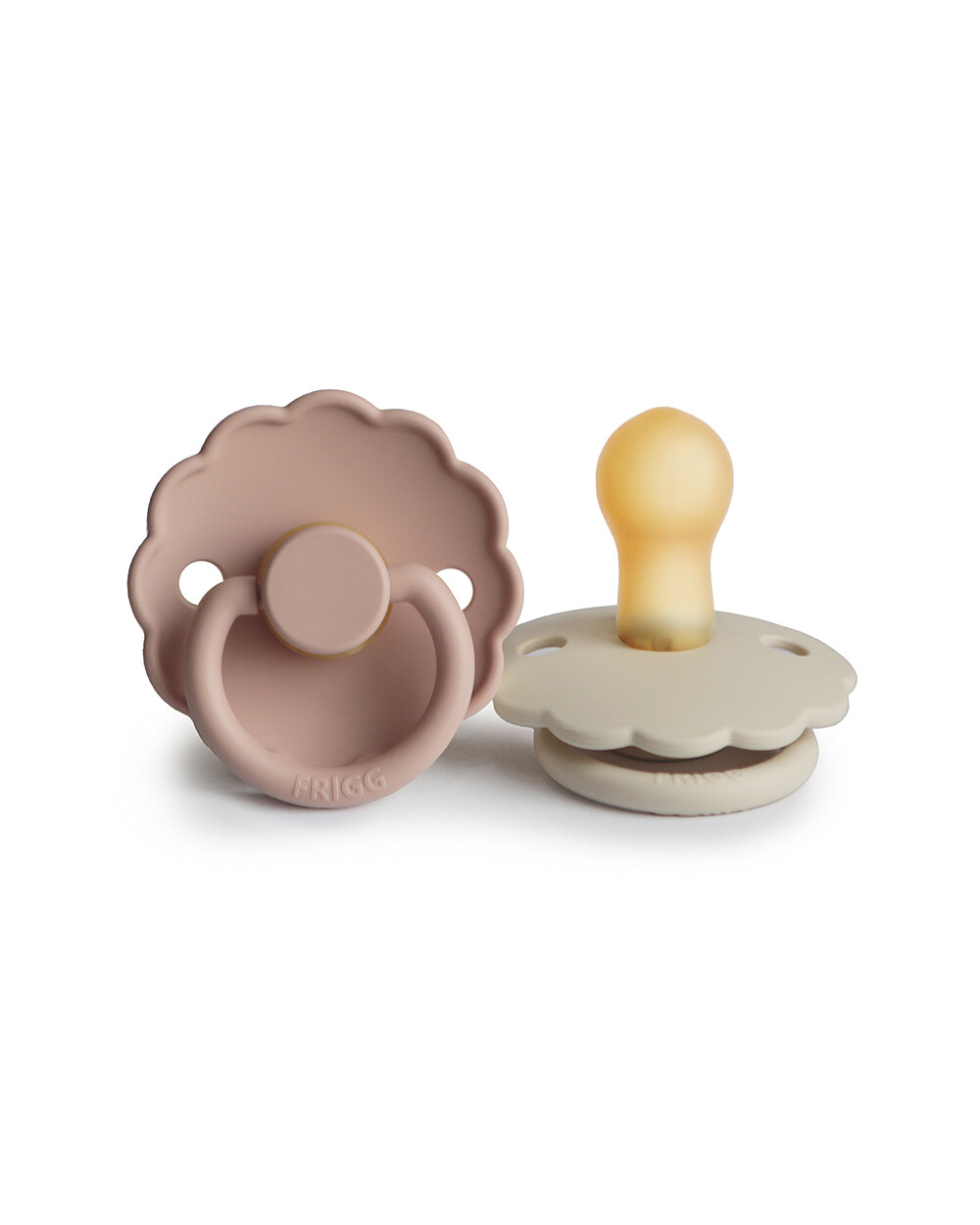 Set of 2 Daisy latex pacifiers Colour blush/cream  Frigg