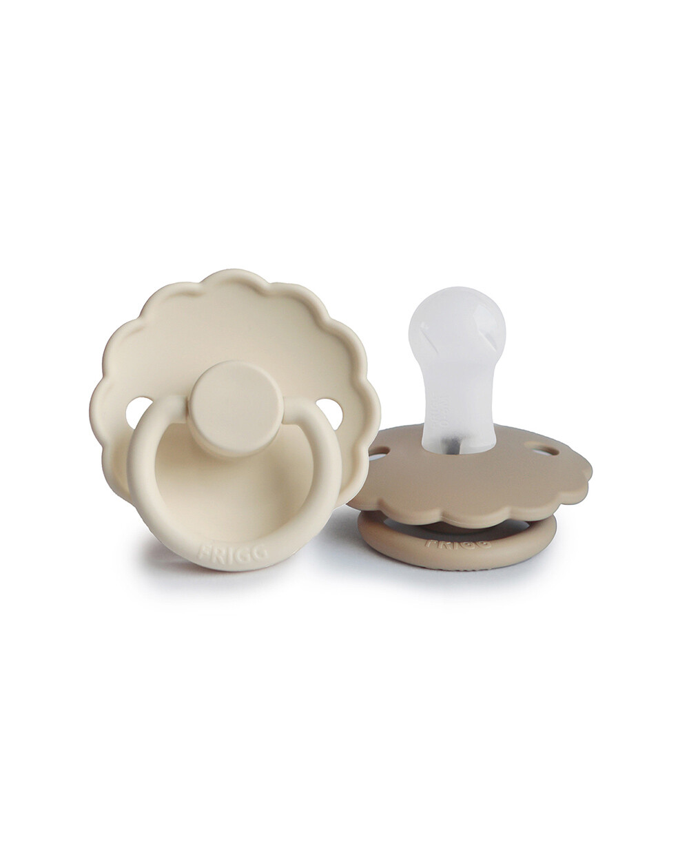 Set of 2 Daisy silicone pacifiers Cream/creissant  Frigg