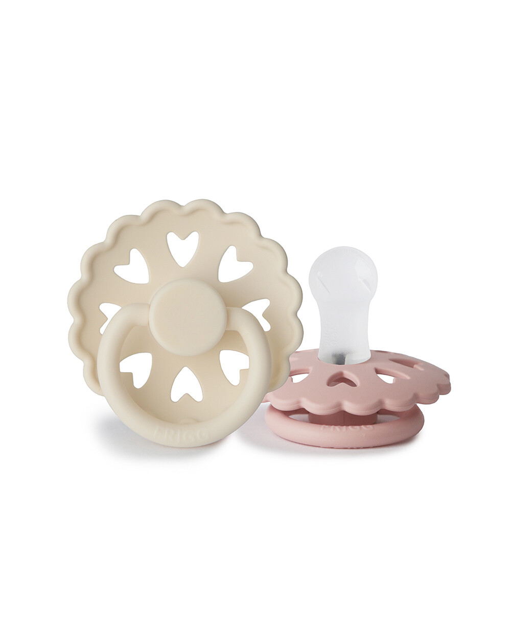 Pack of 2 Fairytale silicone pacifiers Duckling/girl colours  Frigg