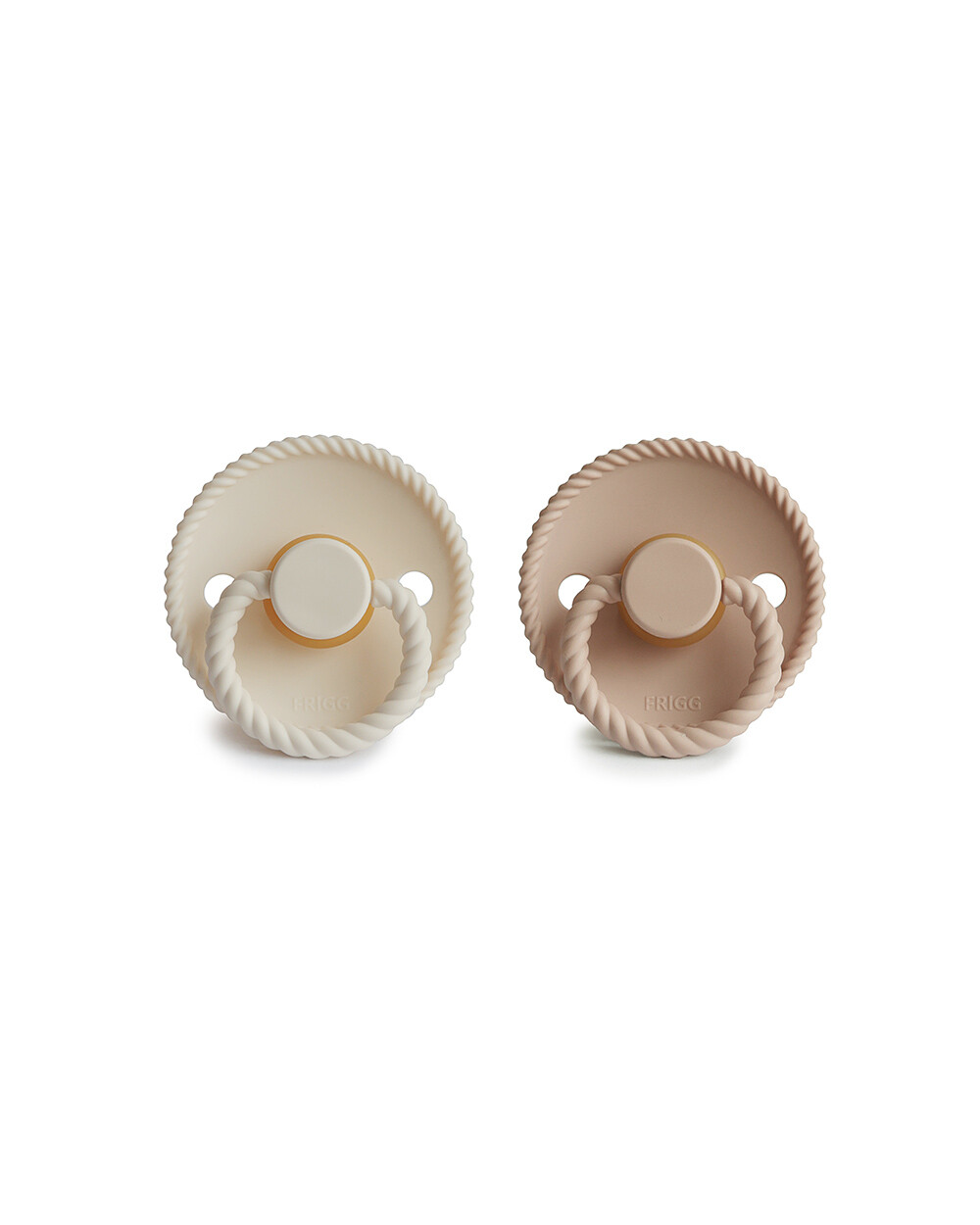 Set of 2 Rope latex pacifiers Cream/creissant  Frigg