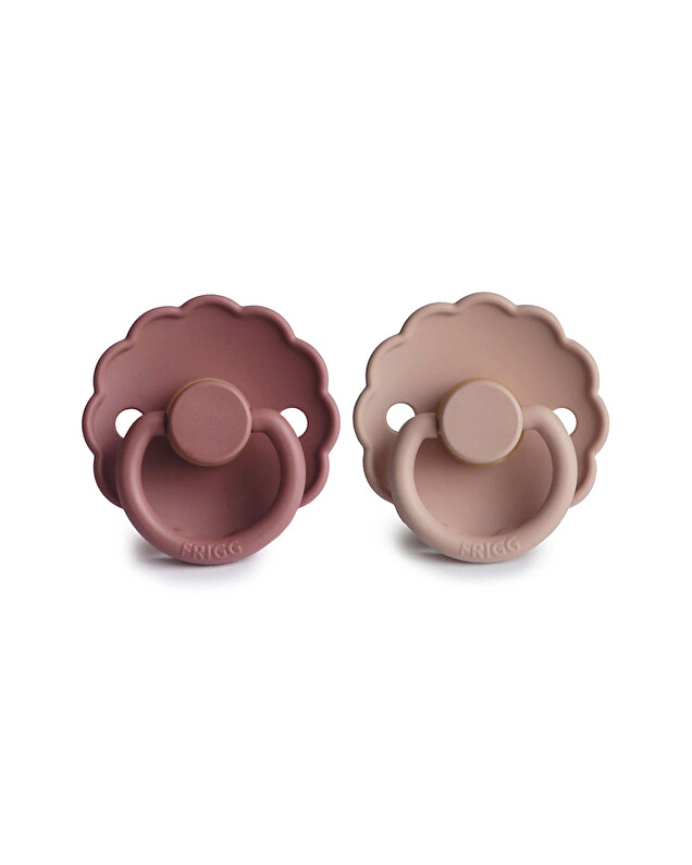 Set of 2 Daisy latex pacifiers Colour blush/woodchuck  Frigg