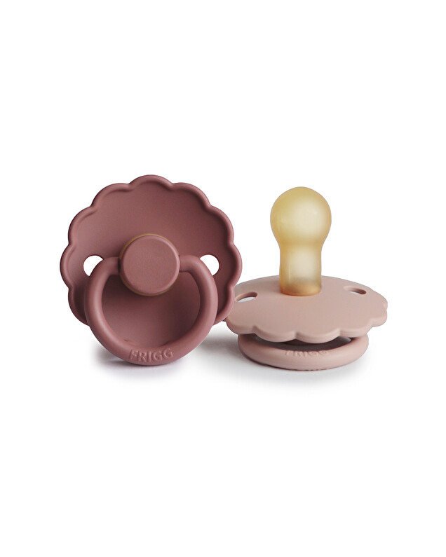Set of 2 Daisy latex pacifiers Colour blush/woodchuck  Frigg