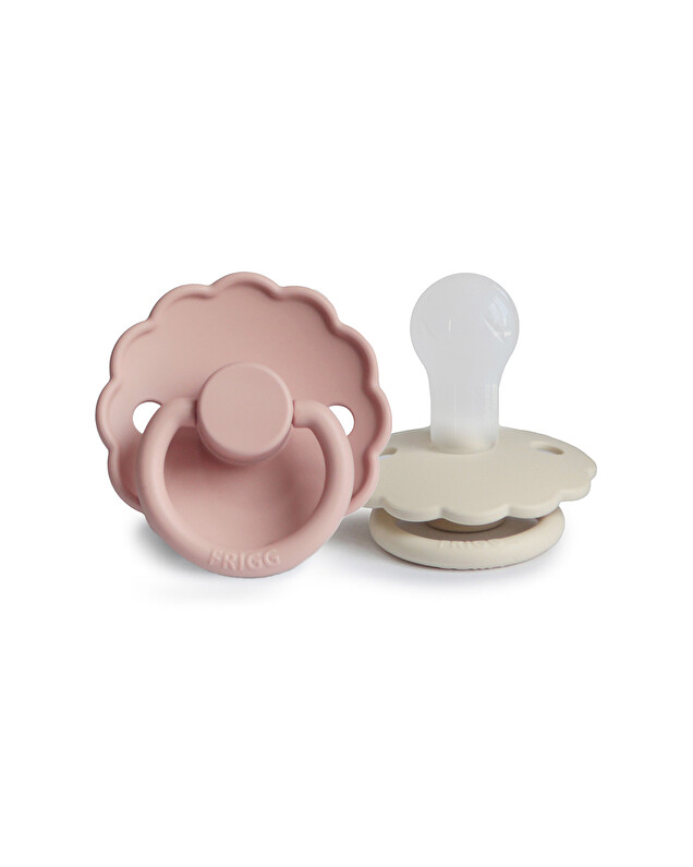 Set of 2 Daisy silicone pacifiers Colour blush/cream  Frigg