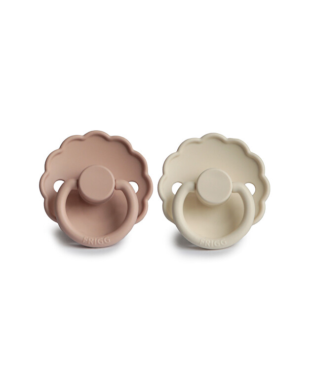 Set of 2 Daisy silicone pacifiers Colour blush/cream  Frigg
