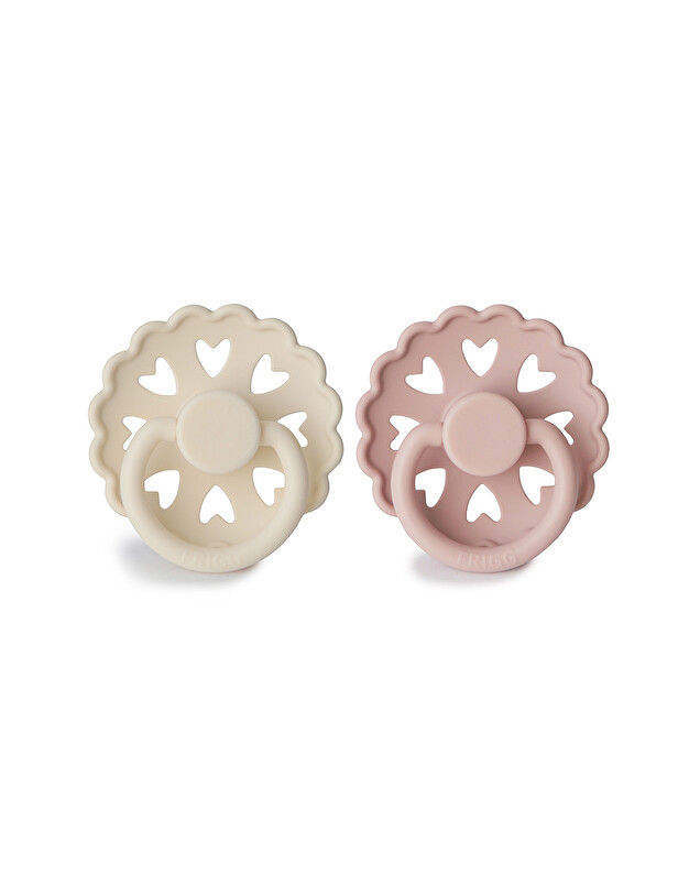 Pack of 2 Fairytale silicone pacifiers Duckling/girl colours  Frigg