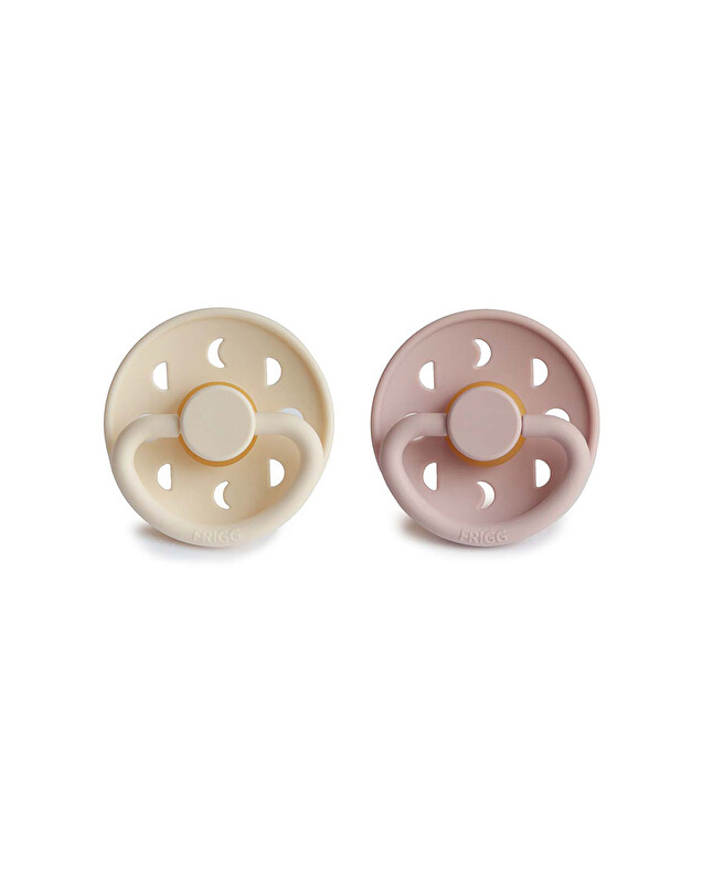 Set of 2 Moon latex pacifiers Colour blush/cream  Frigg