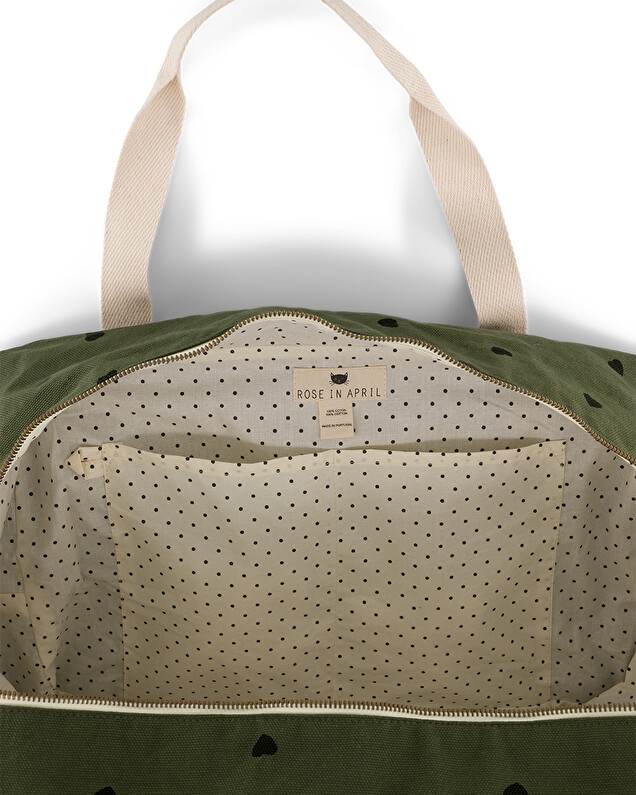 Raphaël changing bag Heart khaki  Rose in April