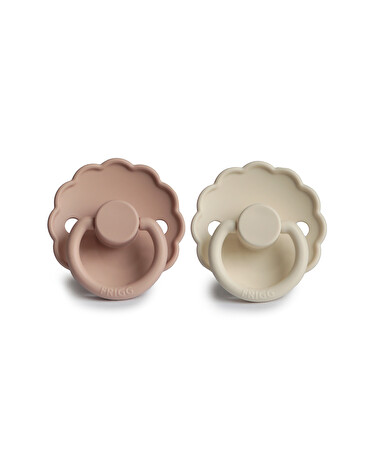 Set of 2 Daisy silicone pacifiers Colour blush/cream  Frigg