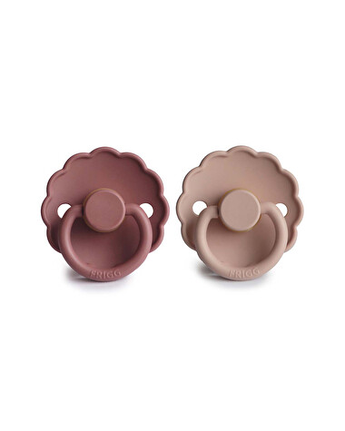 Set of 2 Daisy latex pacifiers Colour blush/woodchuck  Frigg
