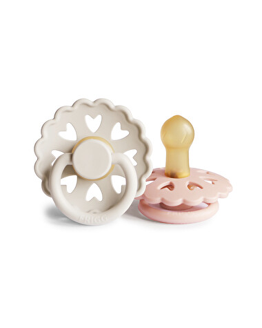 Pack of 2 Fairytale latex pacifiers Duckling/girl colours  Frigg