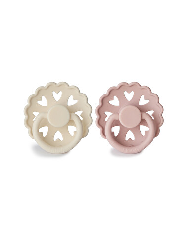 Pack of 2 Fairytale silicone pacifiers Duckling/girl colours  Frigg