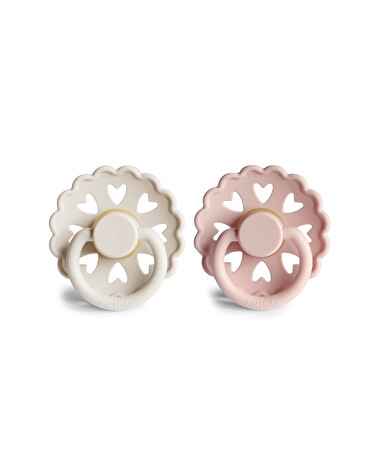 Pack of 2 Fairytale latex pacifiers Duckling/girl colours  Frigg
