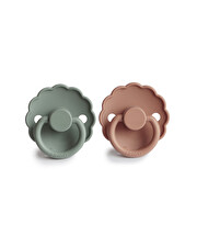 Set of 2 Daisy silicone pacifiers Colours lilypad/rose gold  Frigg