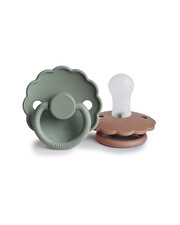 Set of 2 Daisy silicone pacifiers Colours lilypad/rose gold  Frigg