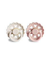 Pack of 2 Fairytale latex pacifiers Duckling/girl colours  Frigg