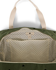 Raphaël changing bag Heart khaki Rose in April