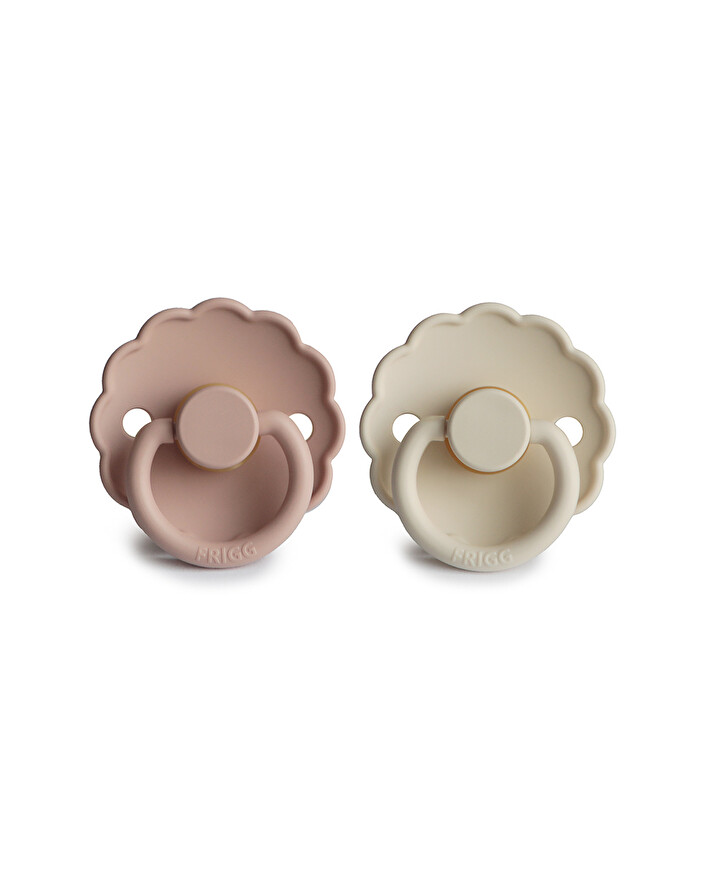 Set of 2 Daisy latex pacifiers Colour blush/cream  Frigg
