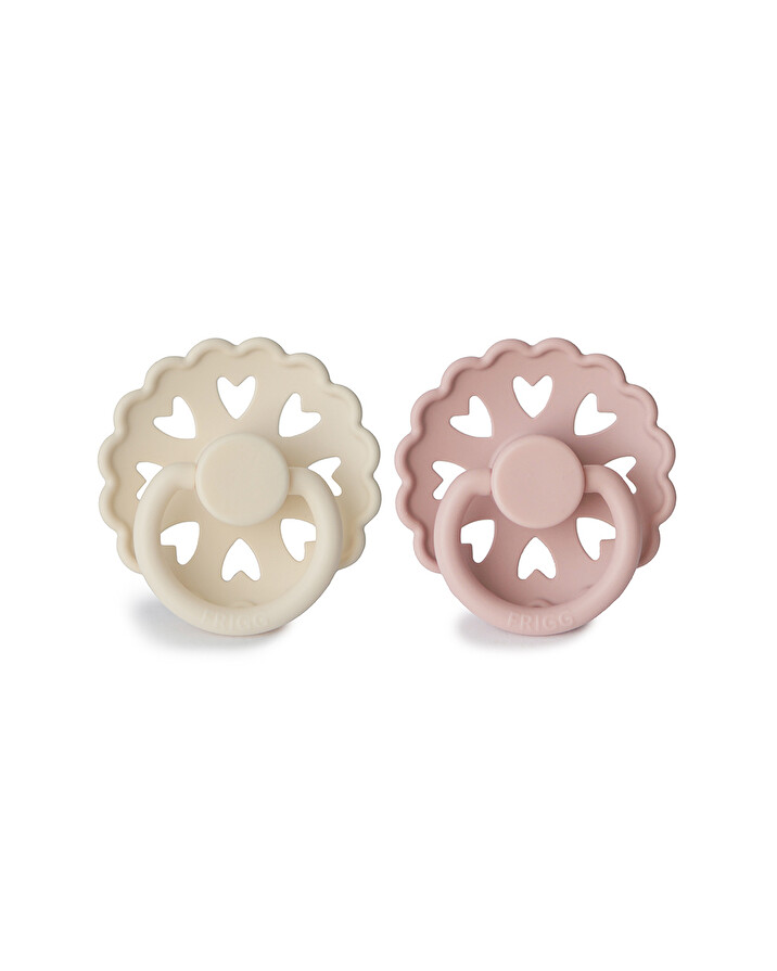 Pack of 2 Fairytale silicone pacifiers Duckling/girl colours  Frigg