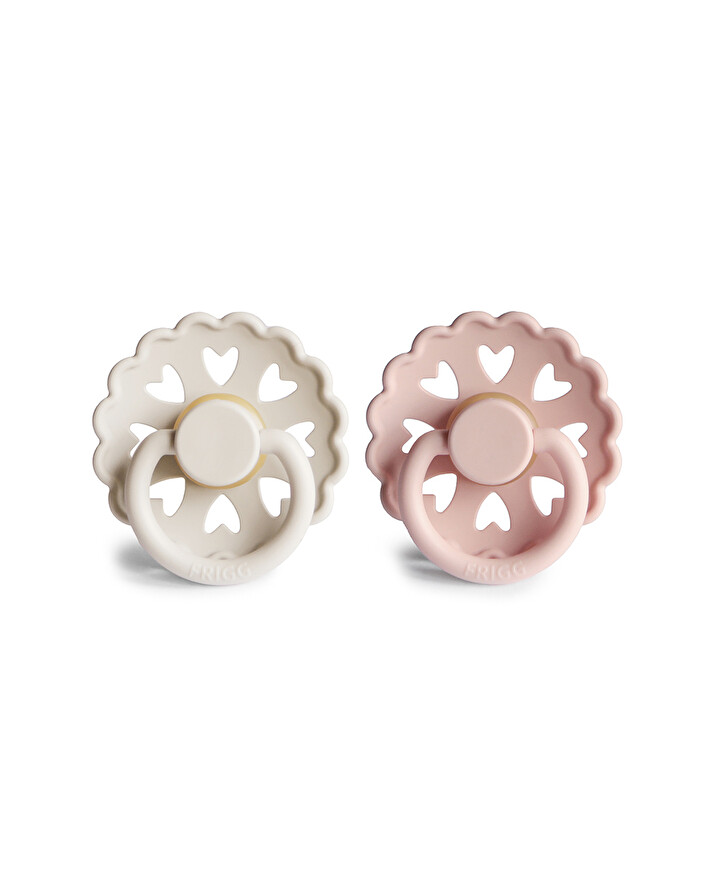 Pack of 2 Fairytale latex pacifiers Duckling/girl colours  Frigg